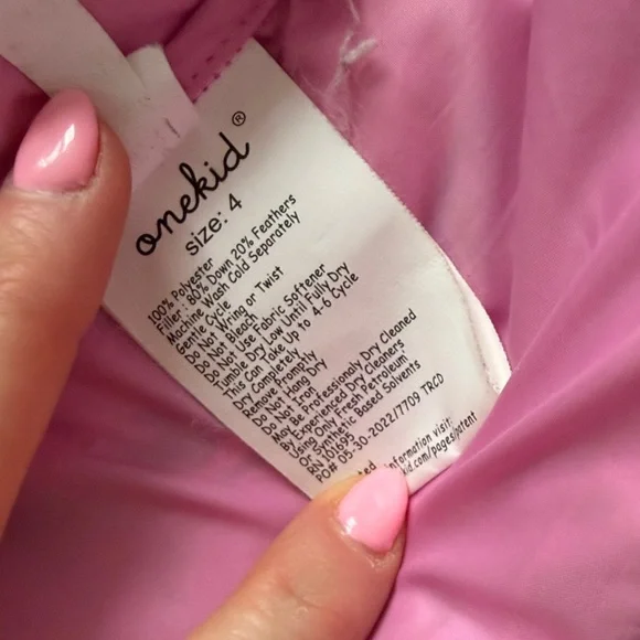 Pink Kids Print Puffer Jacket - Picture 7 of 11